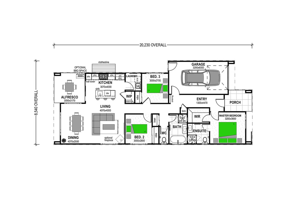 Fantail 153 floor plan