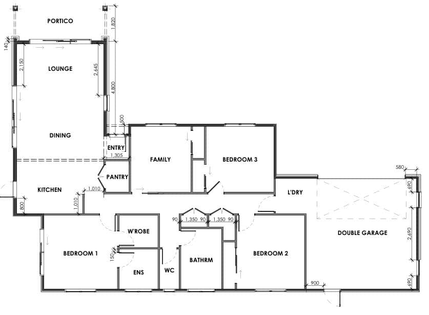 Custom 3bedroom floor plan