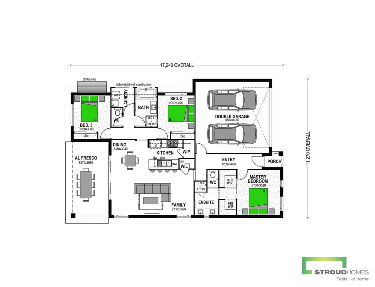 Kingfisher 180 floor plan