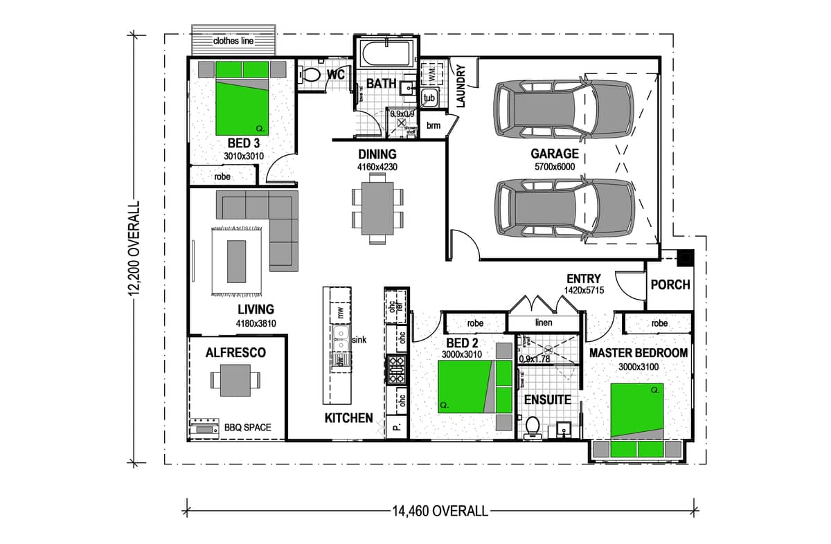 Mangawhai 163 Classic floor plan