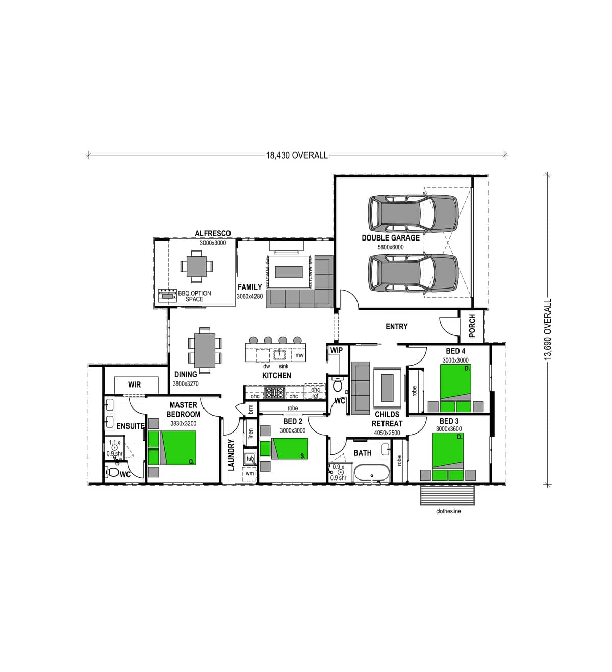 Milford 190 floor plan