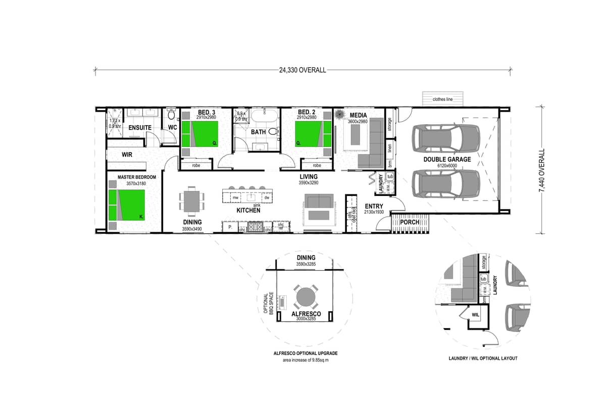 Oakfield 176 167 · 42a Brooke Lane Mangawhai floor plan