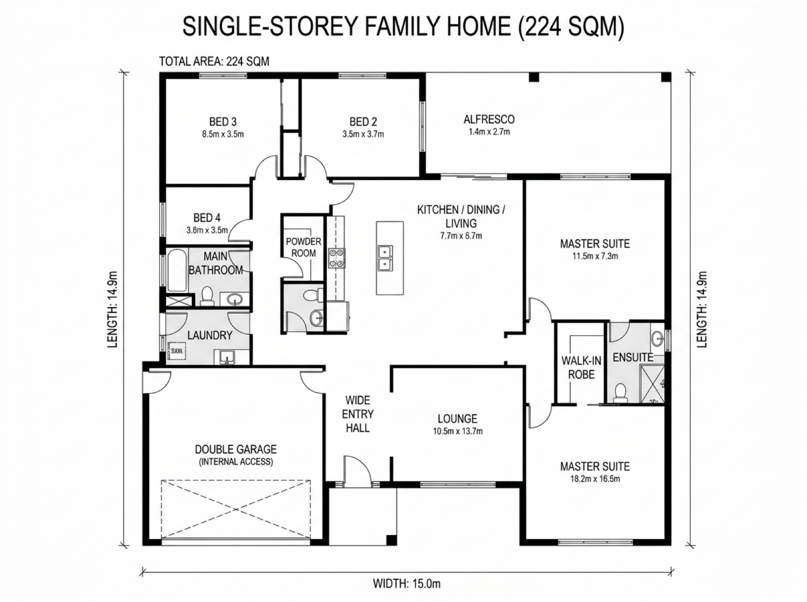 Tōtara 224 floor plan
